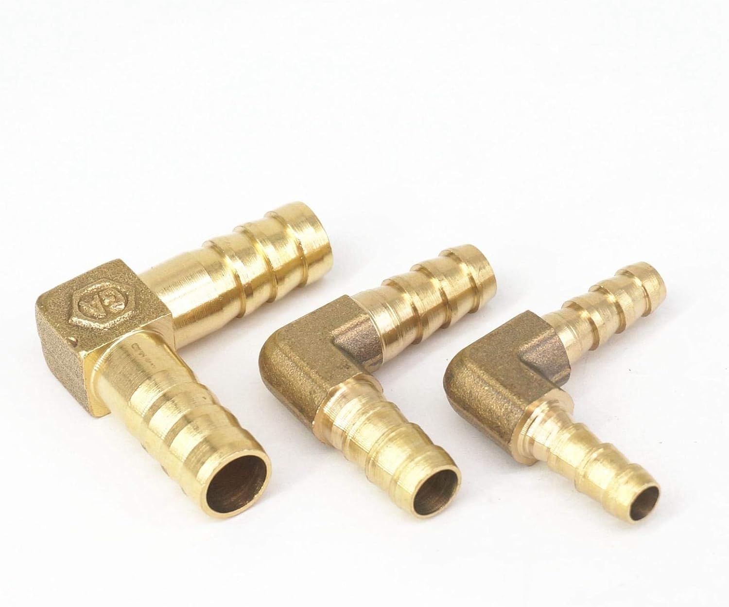 Compression Tube Pipe Fitting Connector, 2pcs Reducer Equal 4/5/6/8/10/12/14/16/19Mm Barbed Elbow Brass Tube Fitting Reducer Adapter(6mm to 12mm Reduce)