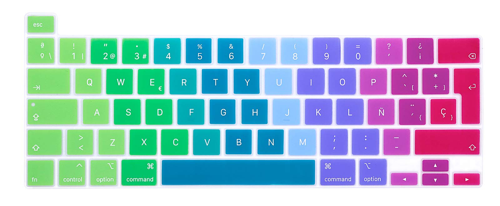 Funda de teclado español para MacBook Pro de 13 pulgadas A2338 A2289 A2251/Pro de 16 pulgadas A2141 con Retina Touch ID 2020 2019, piel protectora de silicona, diseño de la UE