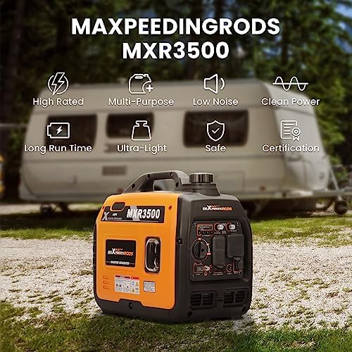 maXpeedingrods 3500W Portable Inverter Generator, RV Ready, Outdoor Camping