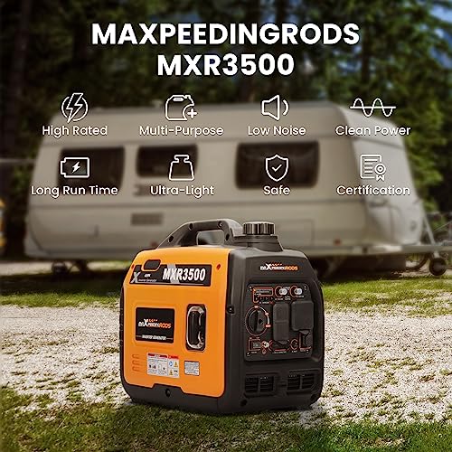 maXpeedingrods 3500W Portable Inverter Generator, RV Ready,for Outdoor Camping Trailer Event Commercial Mobile Power Supply Backup Event, Gas Powered, EPA Compliant,Compact & Lightweight 47LBs by maXpeedingrods - Image 2