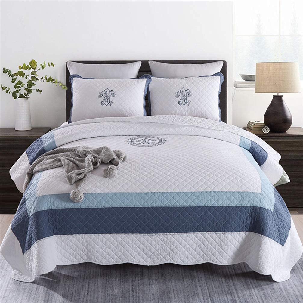 Couvre-lit matelassé coton réversible gris 230x250 cm pour protéger et embellir le lit