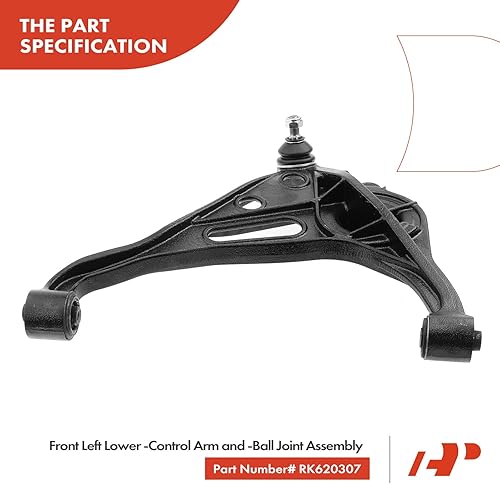 Miniatura 3 de A-Premium Juego de 6, brazo de control delantero inferior, extremo de barra de acoplamiento exterior interior, compatible con Suzuki Grand Vitara