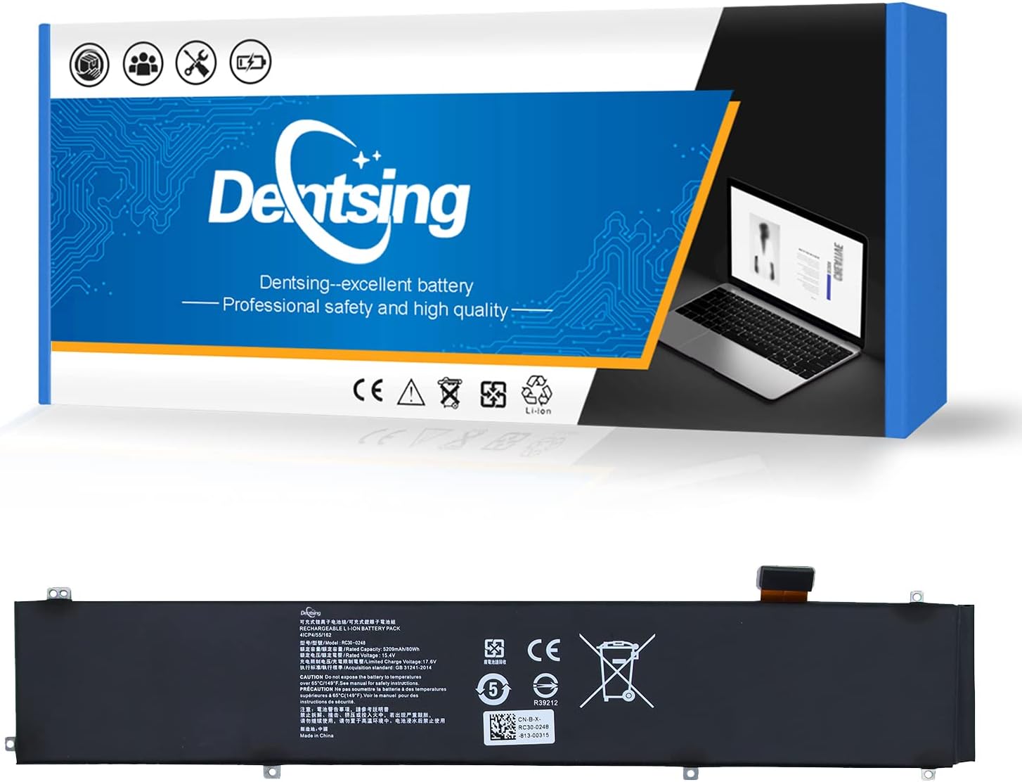 Dentsing RC30-0248 Battery for Razer Blade Advanced 15 2018 2019 2020 2021 RTX 2060 2070 2080 RZ09-0238 RZ09-02385 RZ09-02386 RZ09-0288 RZ09-02886 RZ09-03135 RZ09-02887E92