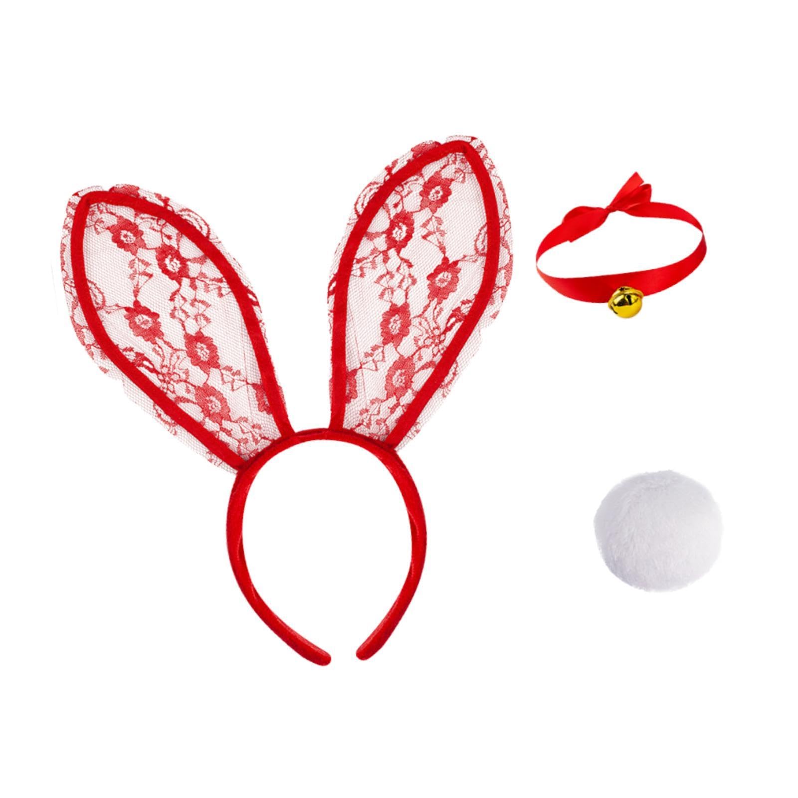 Lace Rabbit Ear Headpiece Party Costume Set Comfortable Wear Multifunctional Style C|| Wings, Tails, Ears & Noses| Accessories | Costumes, Reenactment, Theater