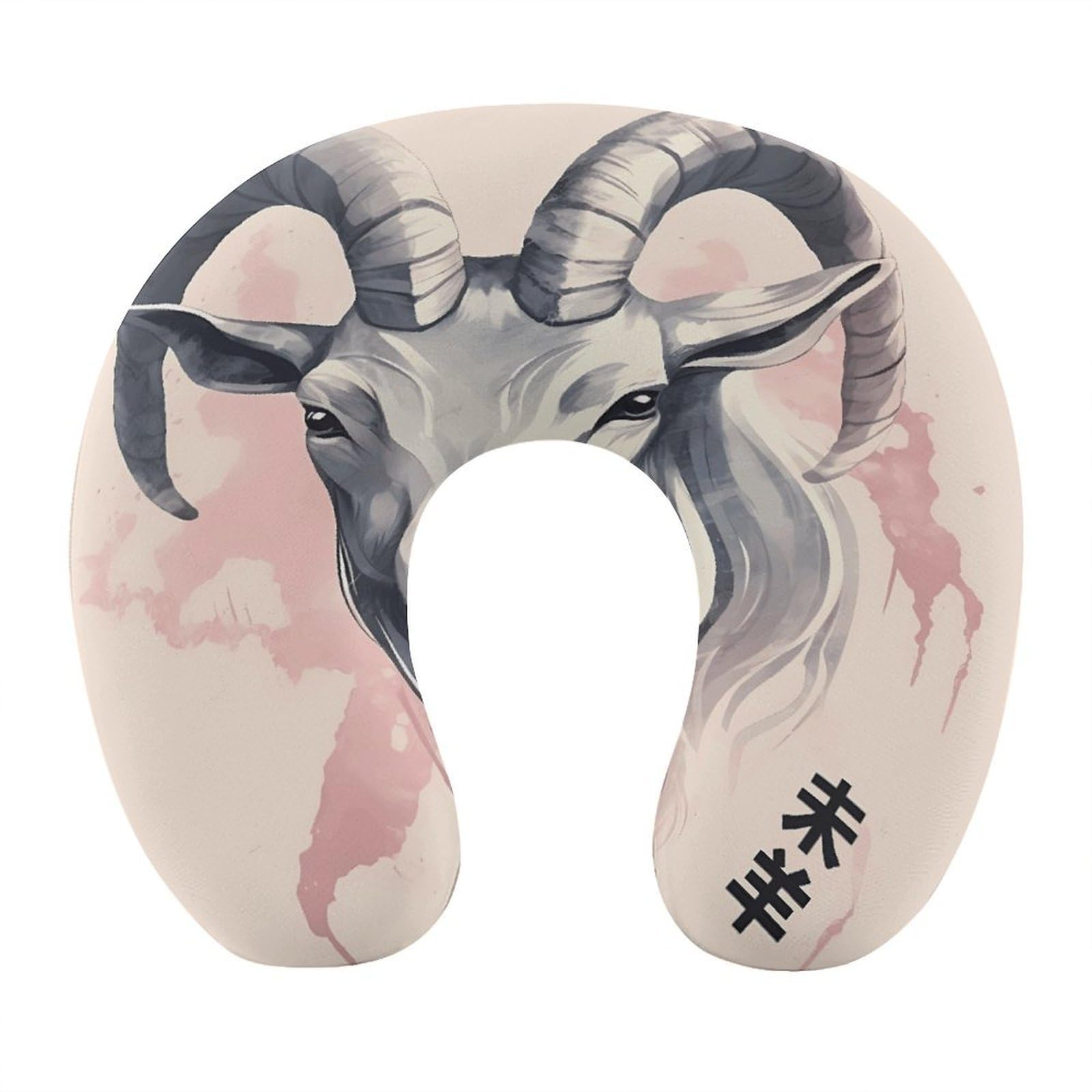Btcowzrv Style Zodiac Sign Sheep U Shaped Neck Pillow Travel Pillows