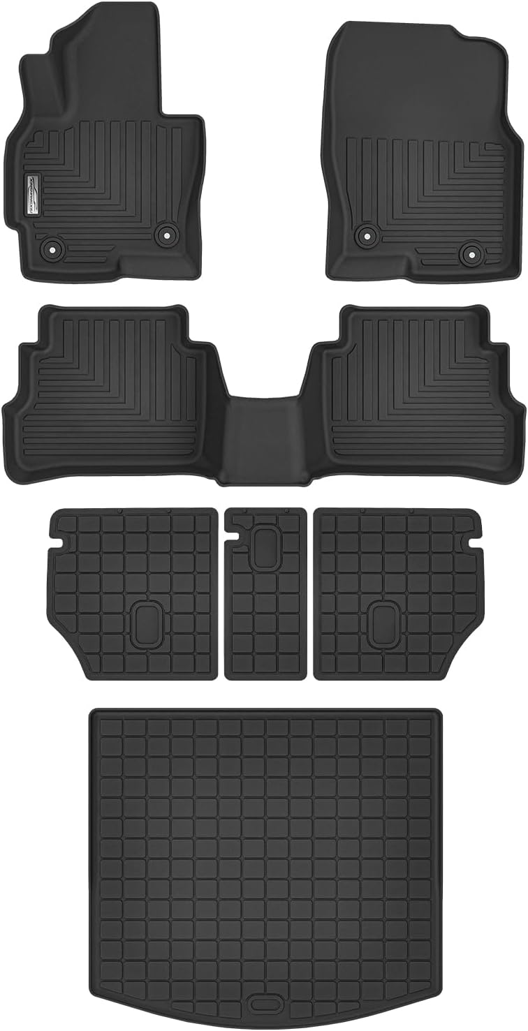 Floor Mats & Cargo Liner for Mazda CX-5 CX5 2013 2014 2015 2016,TPE All Weather Protection Slush Floor Liner(Trunk Mat+Backrest Mat+Floor Mat) - Image 2