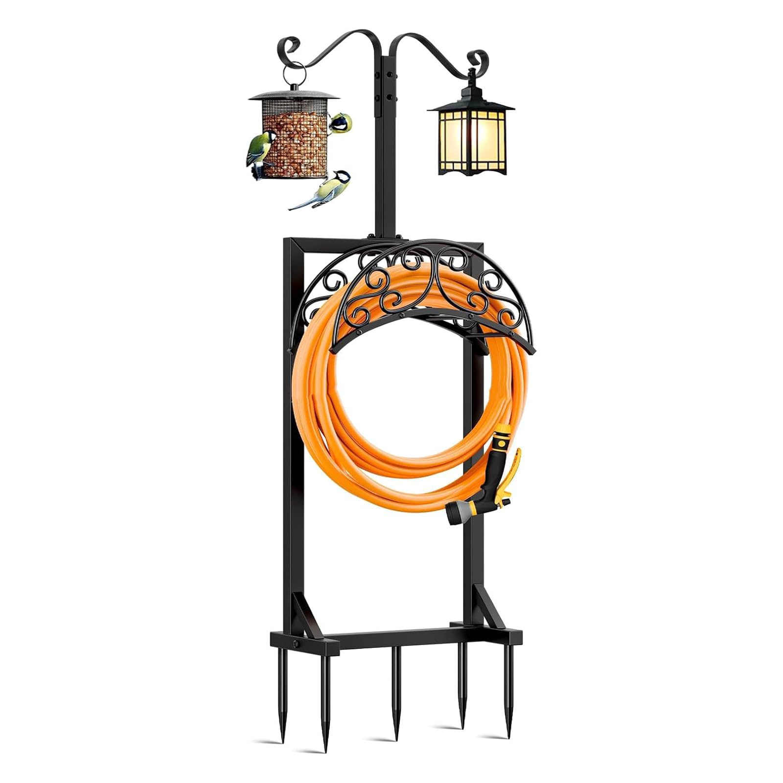 Kaeltsyn Duty Freestanding Hose Stand With Stable Base For Garden Yard Organization Detachable Hose Stand