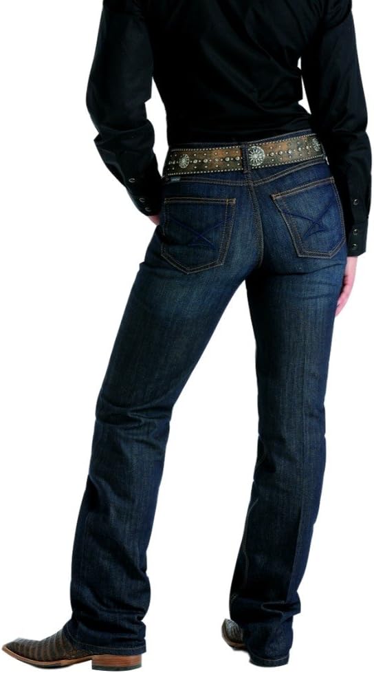 Cinch Western Denim Jeans Womens Jenna 1 Long Dark Wash MJ80152071