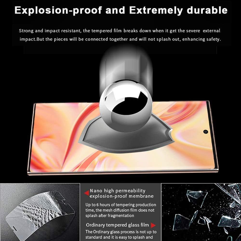 [2+2 Pack] Galaxy Note 20 Ultra Screen Protector Include 2 Pack Tempered Glass Screen Protector + 2 Pack Tempered Glass Camera Lens Protector,Easy Install,3D Curved for Samsung Galaxy Note 20 Ultra 5G