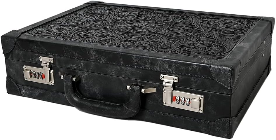 American Darling Jewelry Case Hand Tooled Genuine Leather Women Bag Western Handbag Purse |Briefcase