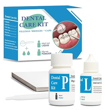 Dental Care Kit with Zinc Oxide Formula for Crowns, Bridges, Fillings, Caps