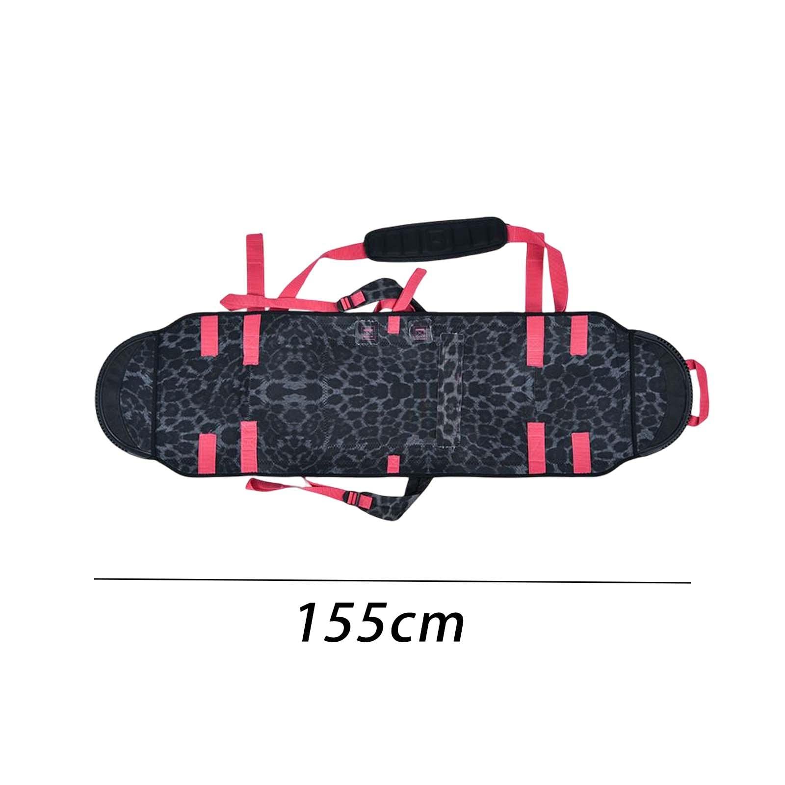 Housse Snowboard Protection Sac à Dos Bandoulière Accessoire en Néoprène Souple Antichoc Imperméable Adaptée Sport Plein Air, Rouge 155cm