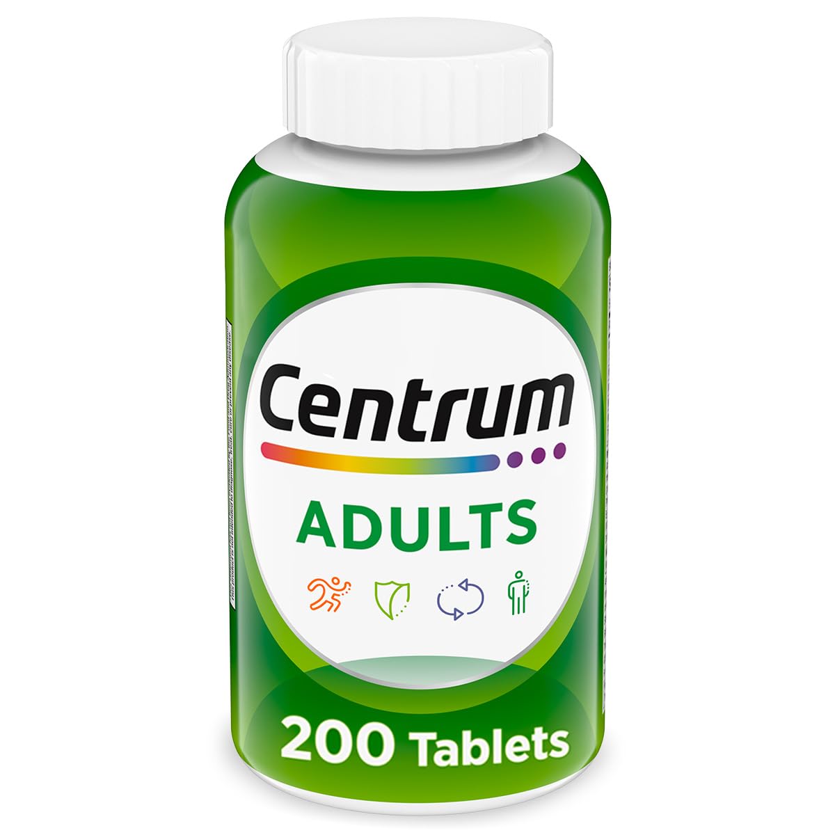 Centrum Adult Multivitamin/Multimineral Supplement with Antioxidants, Zinc, Vitamin D3 and B Vitamins, Gluten Free, Non-GMO Ingredients - 200 Count