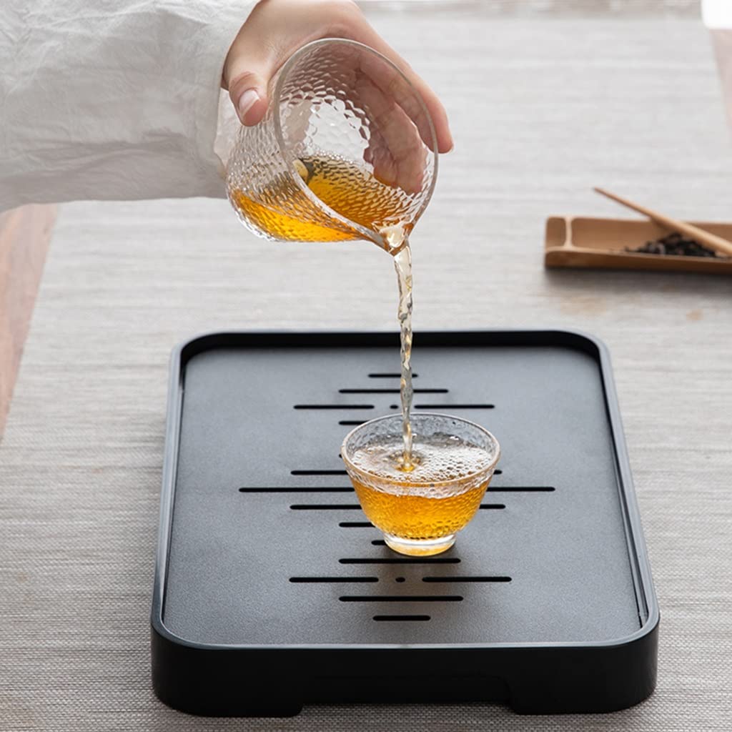 Vassoio in melamina con Contenitore per Acqua per Set da tè Kungfu con Contenitore per Acqua, Pulizia Rimovibile
