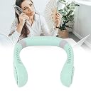 Drumstone 10 𝒀𝒆𝒂𝒓𝒔 𝑾𝒂𝒓𝒓𝒂𝒏𝒕𝒚 Portable Mini Neck Fan with LED Display, USB Rechargeable Personal Cooling Device | 360° Airflow, 3-Speed Hands-Free Wearable Fan for Travel, Shopping gallery image