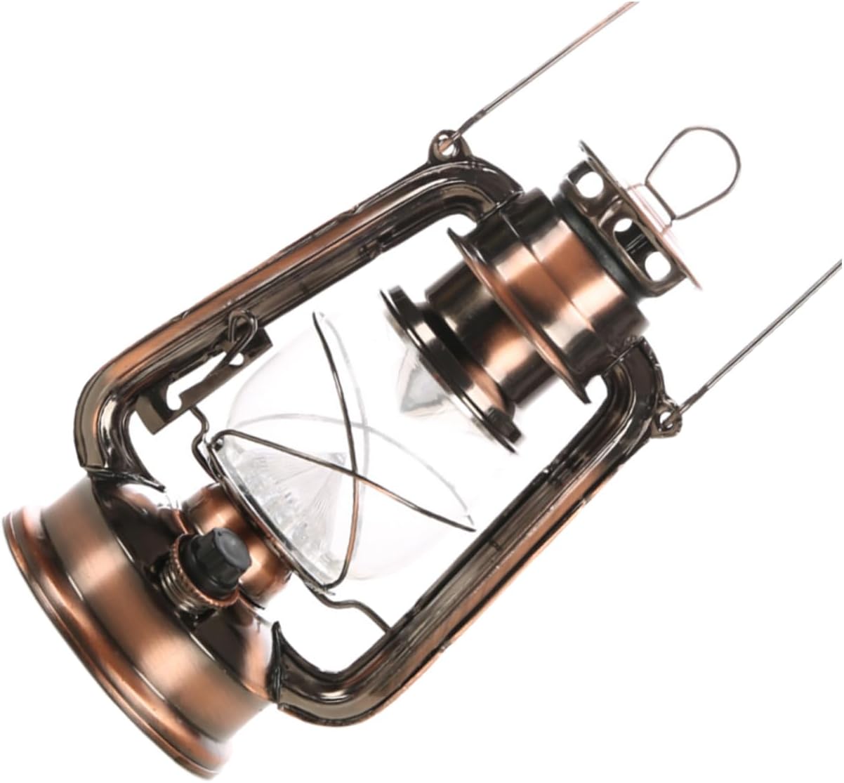 PRETYZOOM 1pc Vintage Kerosene Lantern Hanging Camping Light Outdoor Led Rechargeable Lamp for Night Use Warm Finish Rustic Decor for Camping and Emergency Situations