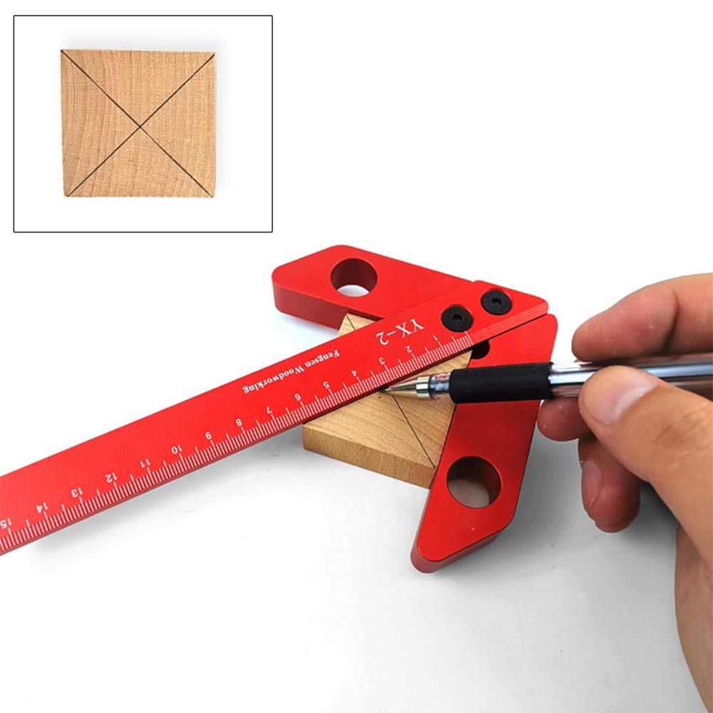 Centro Finder Tissting 100mm - Strumento Lavorazione Legno Per Linee 45&deg; E 90&deg;