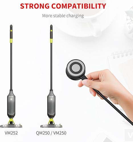 Miniatura 4 de Cargador para Shark VACMOP VM252 - Carga para fregona de vacío inalámbrica para piso duro, repuesto VM252C VM251 QM250, cable de alimentación