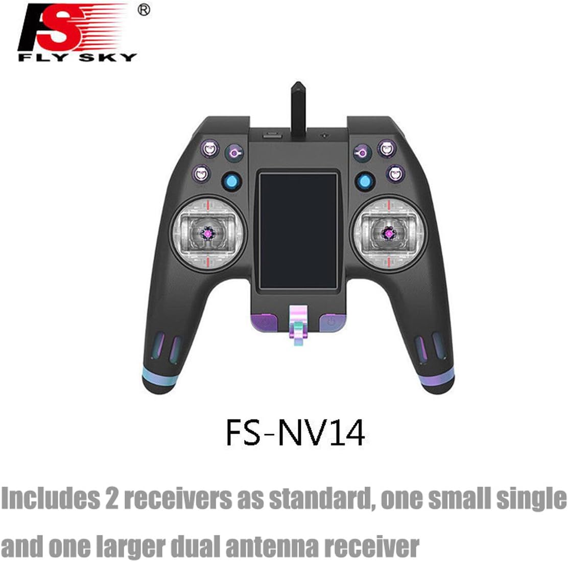Flysky NV14 FS-NV14 RC Transmitter Remote Controller 2.4G 14CH Touch Screen with FS X8B iA8X Receiver USB Simulator Bluetooth for RC Cross Racing FPV Drone Quadcopter