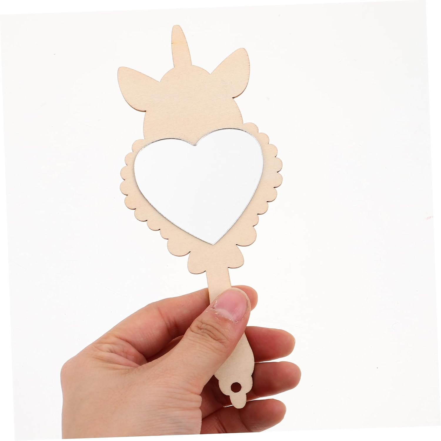 Didiseaon 12-Piece Unfinished Wooden Mirror Craft Set for Kids DIY Princess Hand Mirrors for Girls Birthday Parties and Craft Activities Safe Unbreakable for Toddler Decor