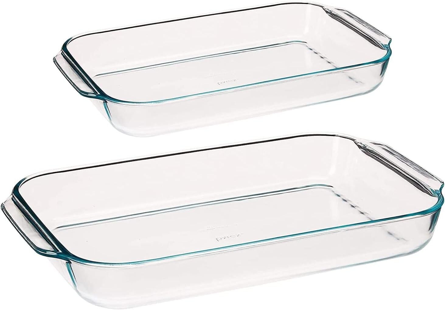 Amazon.com: Pyrex 233 3qt and 234 4qt Basics Glass Baking Dishes - Made ...
