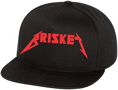 Brisket Snapback Hat Funny Gift for The Cook Chef Foodie Gifts BBQ Meat Smoking Black