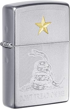 Zippo Dont Tread on Me Satin Chrome Pocket Lighter