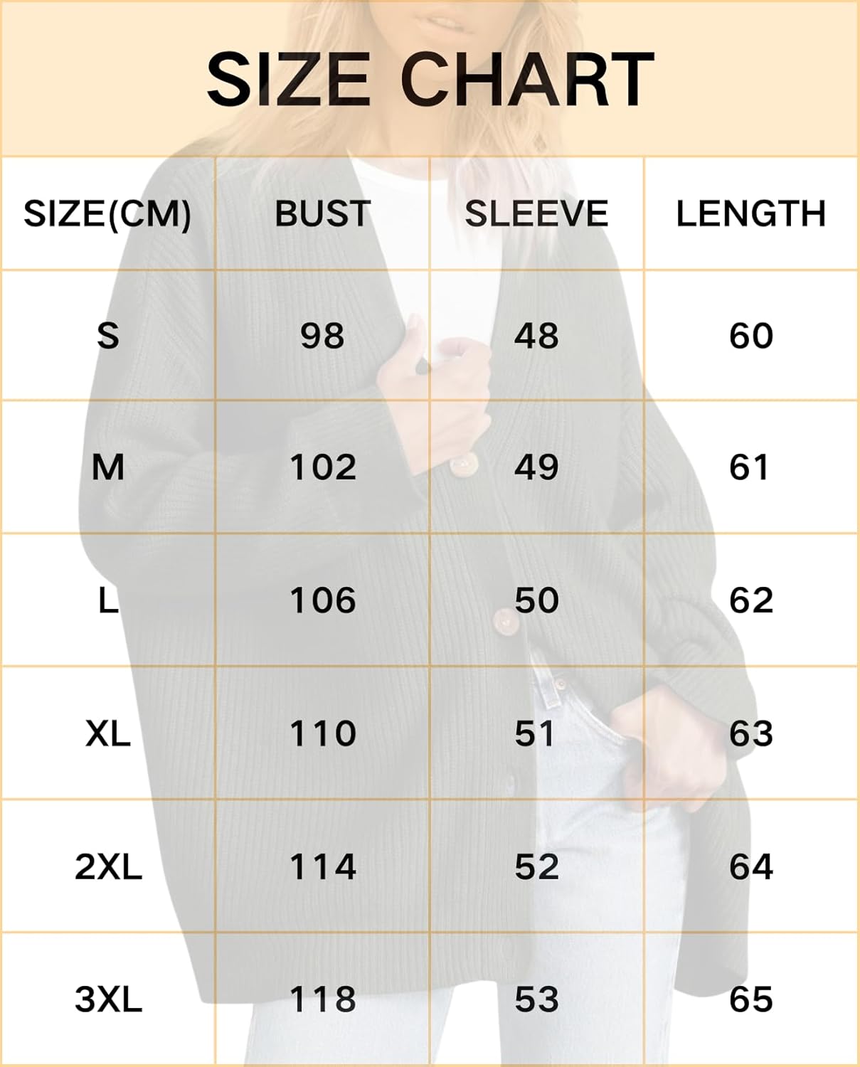 Women's Cardigan Casual Sweater Oversized Long Sleeve V-Neck Button Cardigan Top for Vacation and Daily Life - Image 7