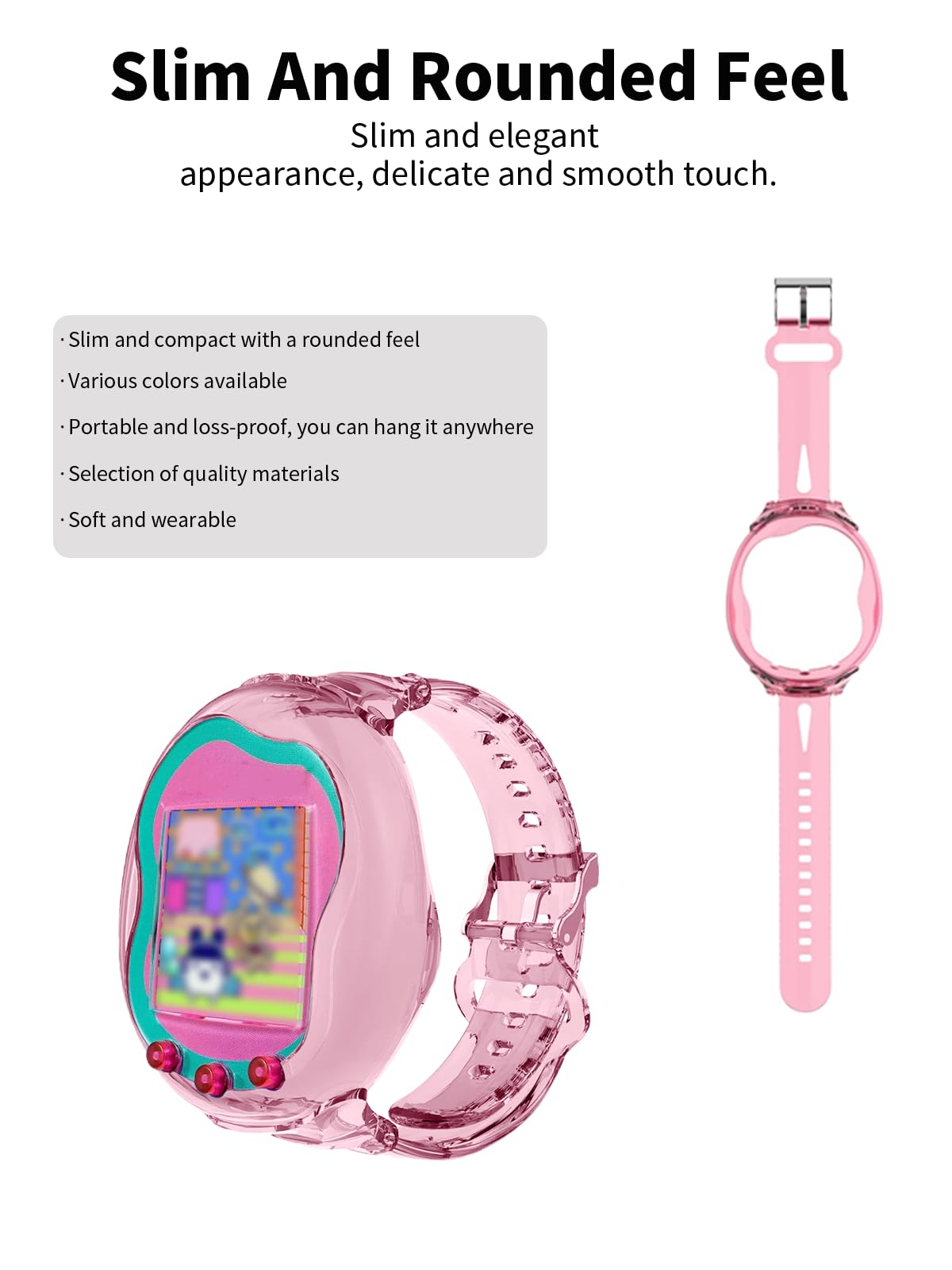 Silicone Case for Tamagotchi Bandai Uni, Soft Protective Cover with Hand Strap,toergy Comfortable - Image 4