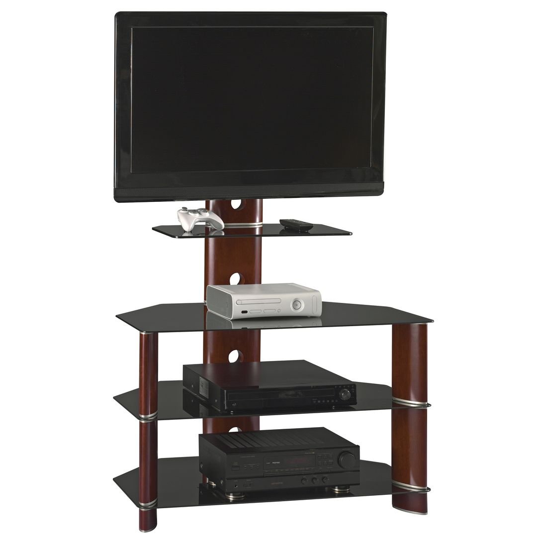 Bush Furniture Segments Collection TV Stand with electronics