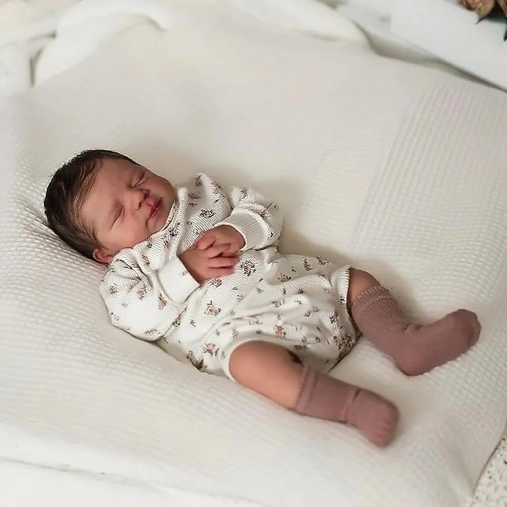Anano Realistische Silikon Reborn Puppe Mädchen 45cm Babypuppe Lebensechte Vollsilikon Baby Mit Wasserfestem, Fühlt Sich An Wie EIN Echtes Baby – Für Kinder Ab 3 Jahren