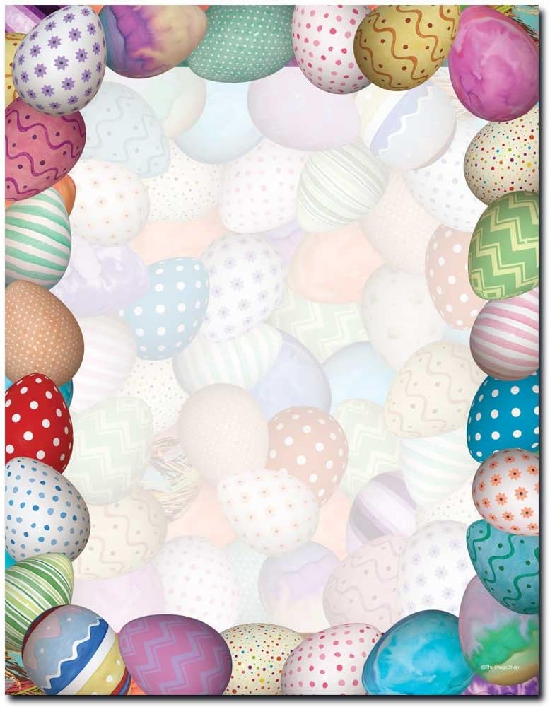 Painted Easter Eggs Letterhead Laser & Inkjet Printer Paper, 100 pack