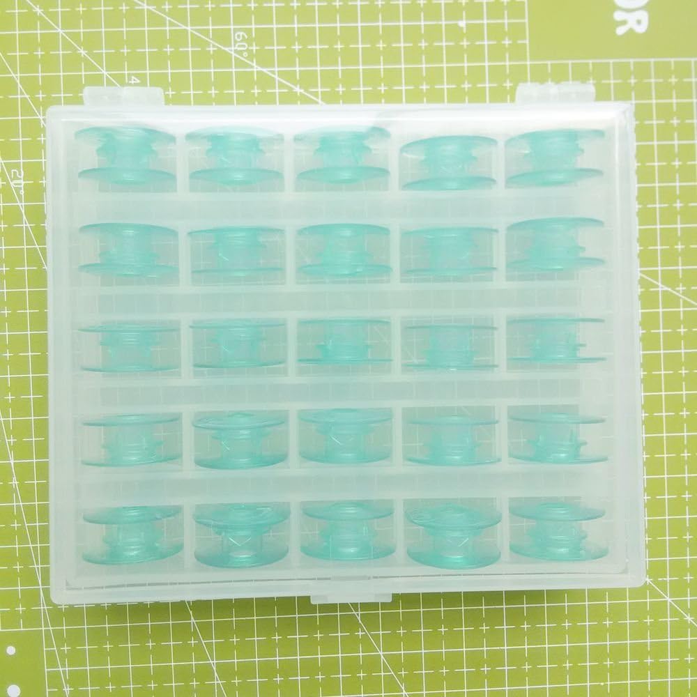 YICBOR Green Bobbins for Husqvarna Viking #4131825-45 4123078-G (Green bobbins(25/Box))