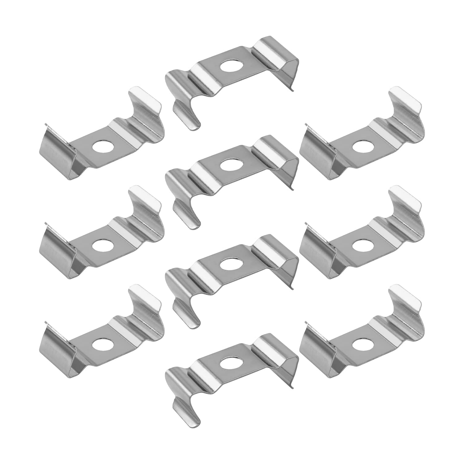 Bettomshin T5 Clips Bracket Hanger 0.96"x0.35"x0.31" Stainless Steel for LED Light Tube Mounting Led Fluorescent Tube Replacement 16pcs-picture-25