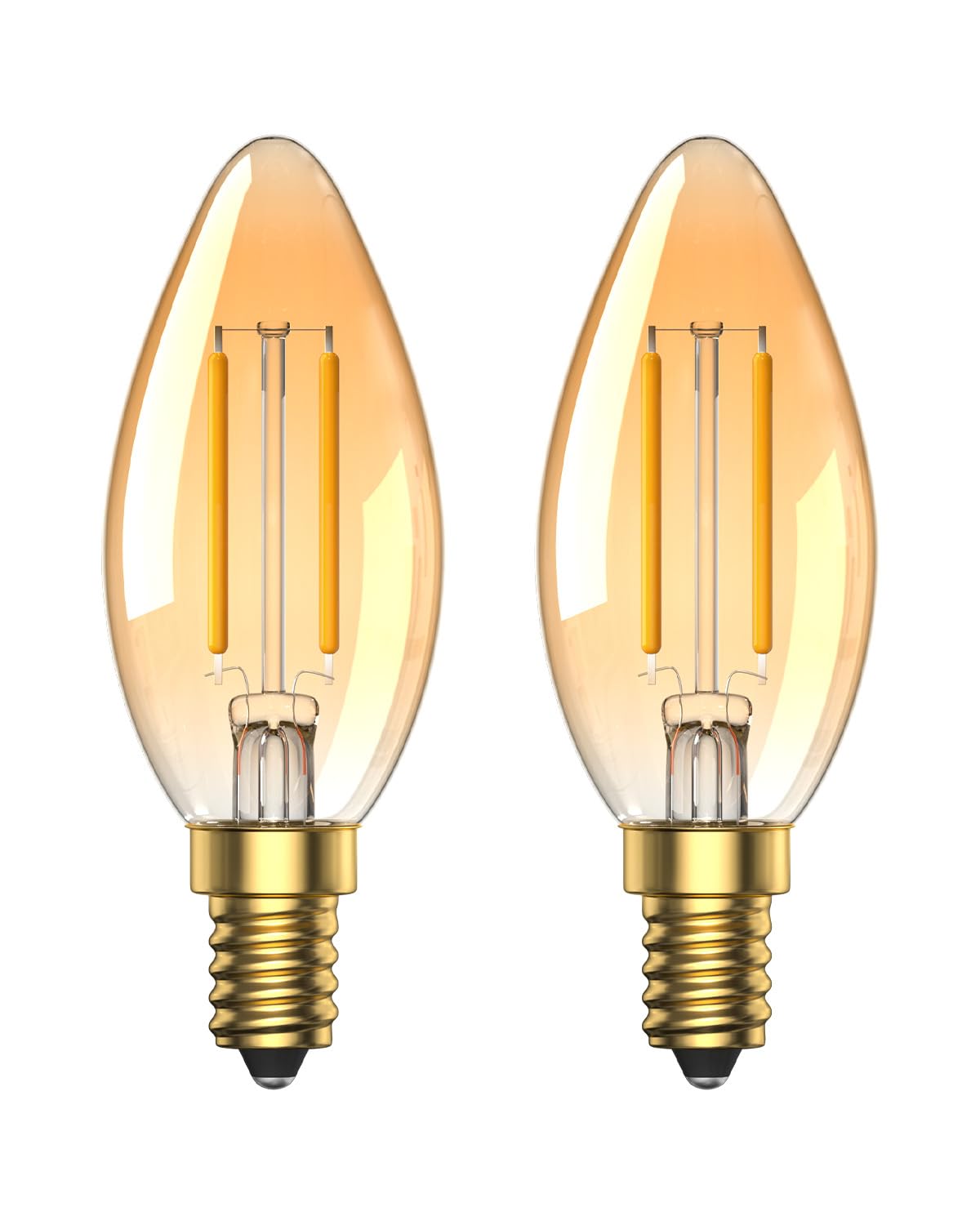 SKU 7114 - Lampadina LED E14 4W Candela a Fiamma Filamento Ambrato 2200K | LED Italia
