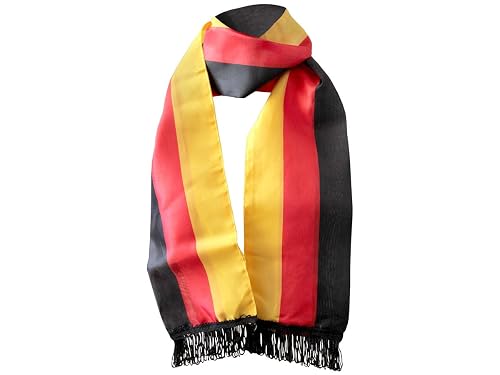 Alsino Deutschland Fanschal 150 cm – Schwarz-Rot-Gold Länderschal EM WM