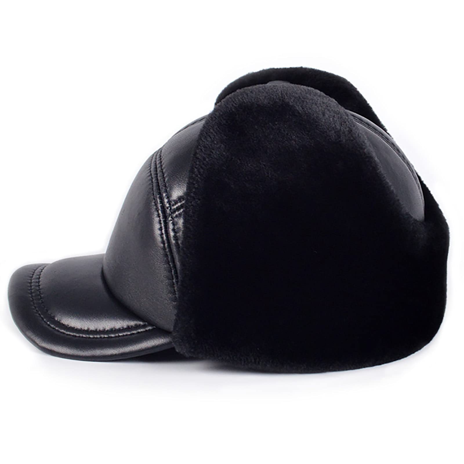 Cappelli invernali, cappello per bombardiere cappello aviatore con earflap fodatore trapper cappello spesso pelle di pecora in pelle di pecora per lo sci, pattinaio, arrampicata inverno