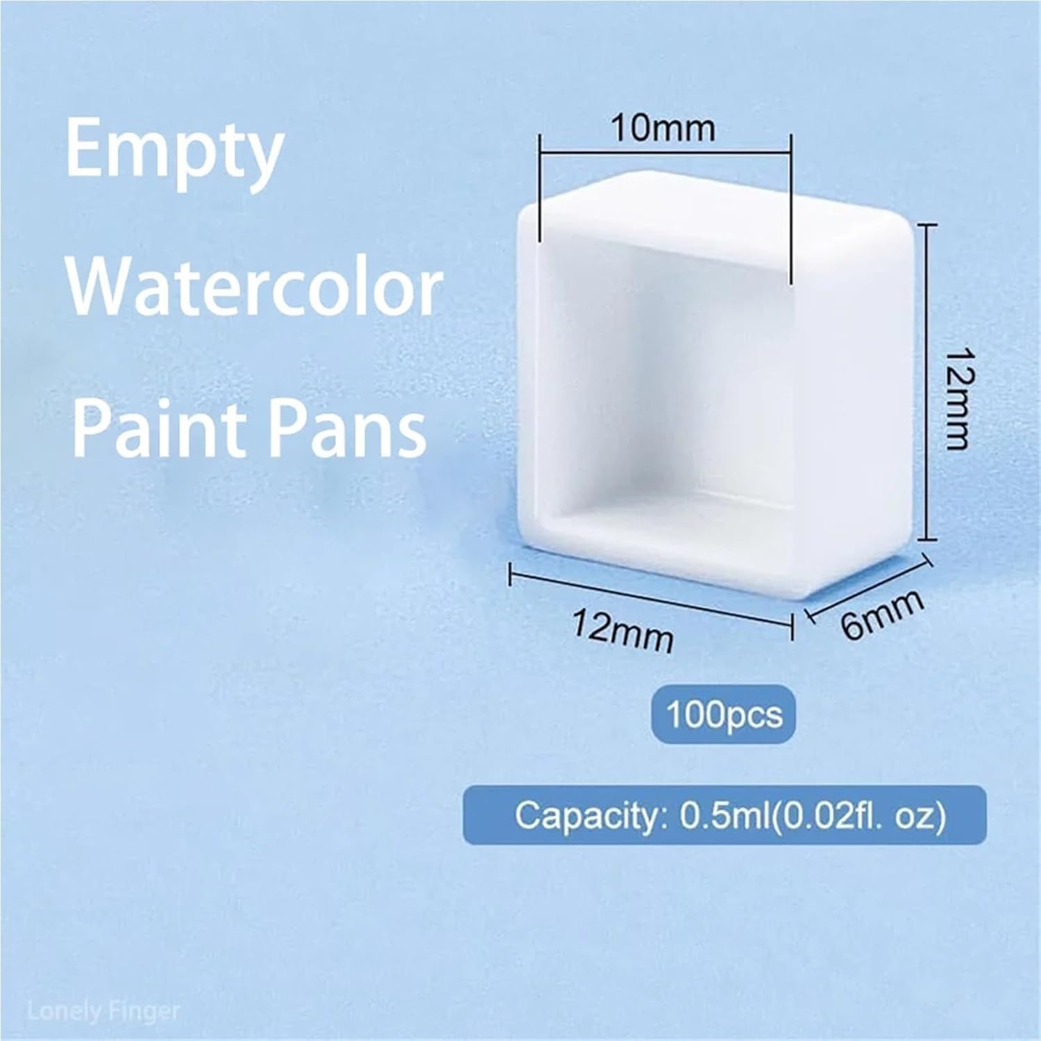 Empty Watercolor Paint Pans 400pcs Empty Tiny Pans Palette 0.5ml Pans Watercolor White Plastic Paint Pans for DIY Watercolor Oils Paints for Custom Palette Creation(White)