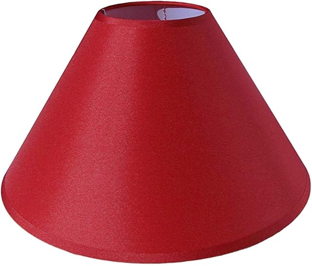 Plain Cotton Coolie Lampshade - for Table Lamps or Ceiling - Cylinder Pendant with Reducer - 10" / 25cm - Primrose Yellow, Navy, Sage Green, Raspberry Red, Cream, White or Grey (Raspberry Red)