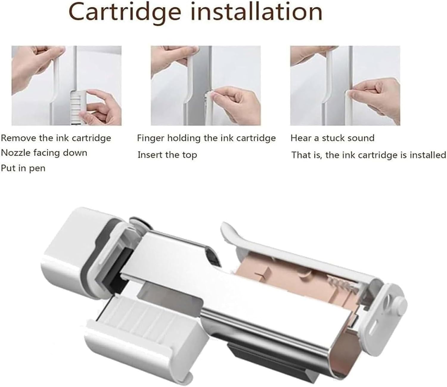 Cake Coffee Desserts DIY Printer Pen, Edible Inkjet Mini Food WiFi Printing Machine, with Auxiliary Ruler(Brown)