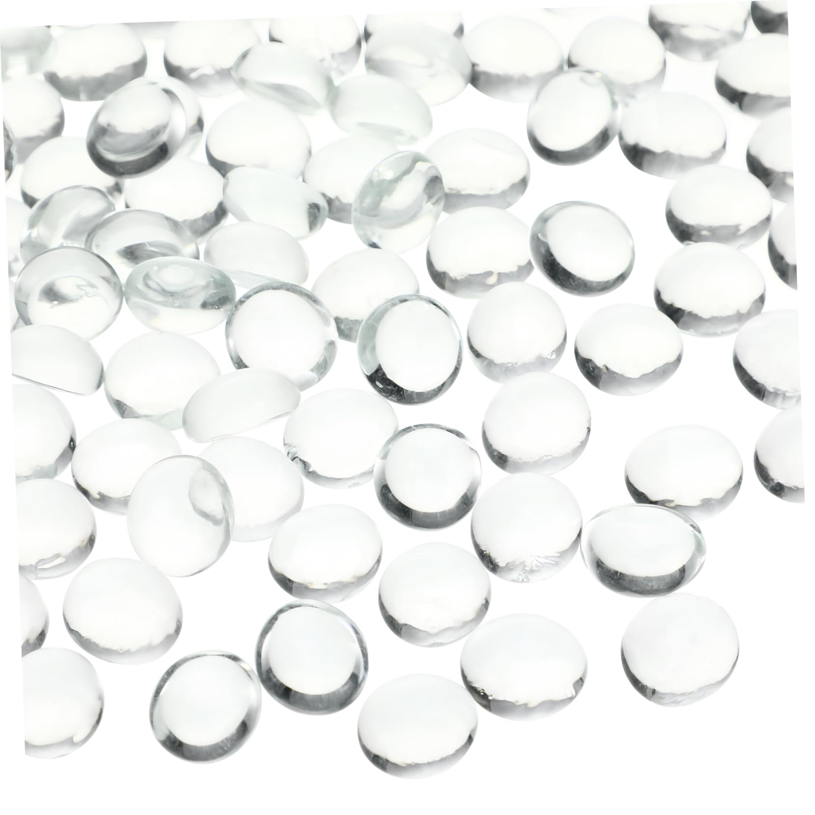 Flat Glass Marbles Beads 1kg Pack Decorative Vase Fillers Stones for Aquarium and Home Décor
