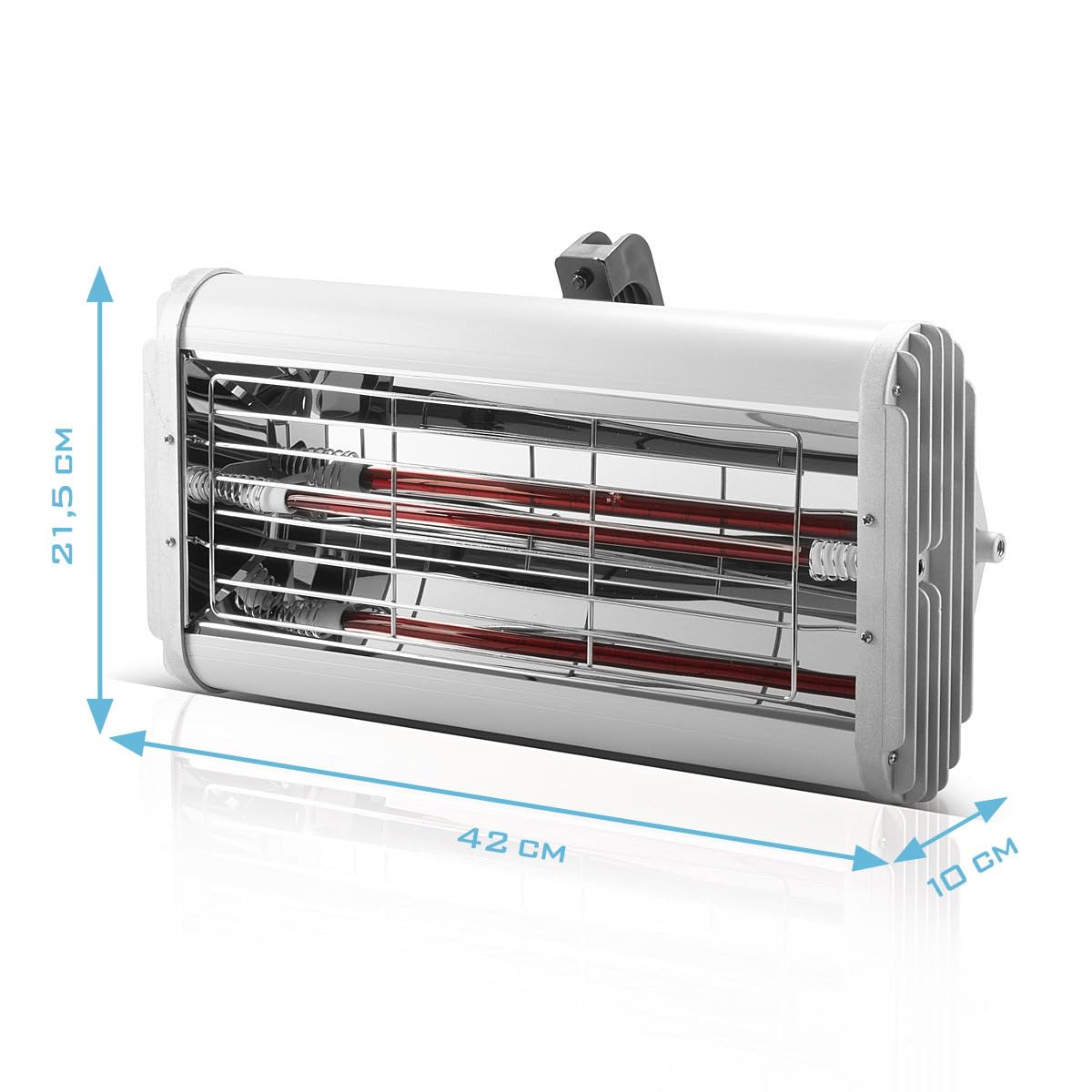 STAHLWERK Infrarot Lacktrockner IL-1200 ST mit 1.200 Watt und Stativ, leistungsstarker Infrarottrockner/IR Strahler/IR Trockner zum professionellen Trocknen von Autolack, Grundierungen uvm.