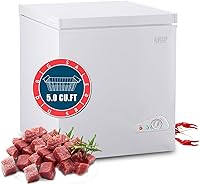 Vista 38 de Krib Bling - Congelador compacto de 7.0 pies cúbicos con cesta extraíble, congelador independiente con puerta superior abierta con ajuste