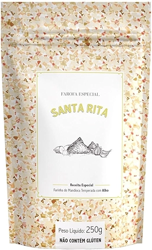 Farofa Temperada de Alho Santa Rita 250g