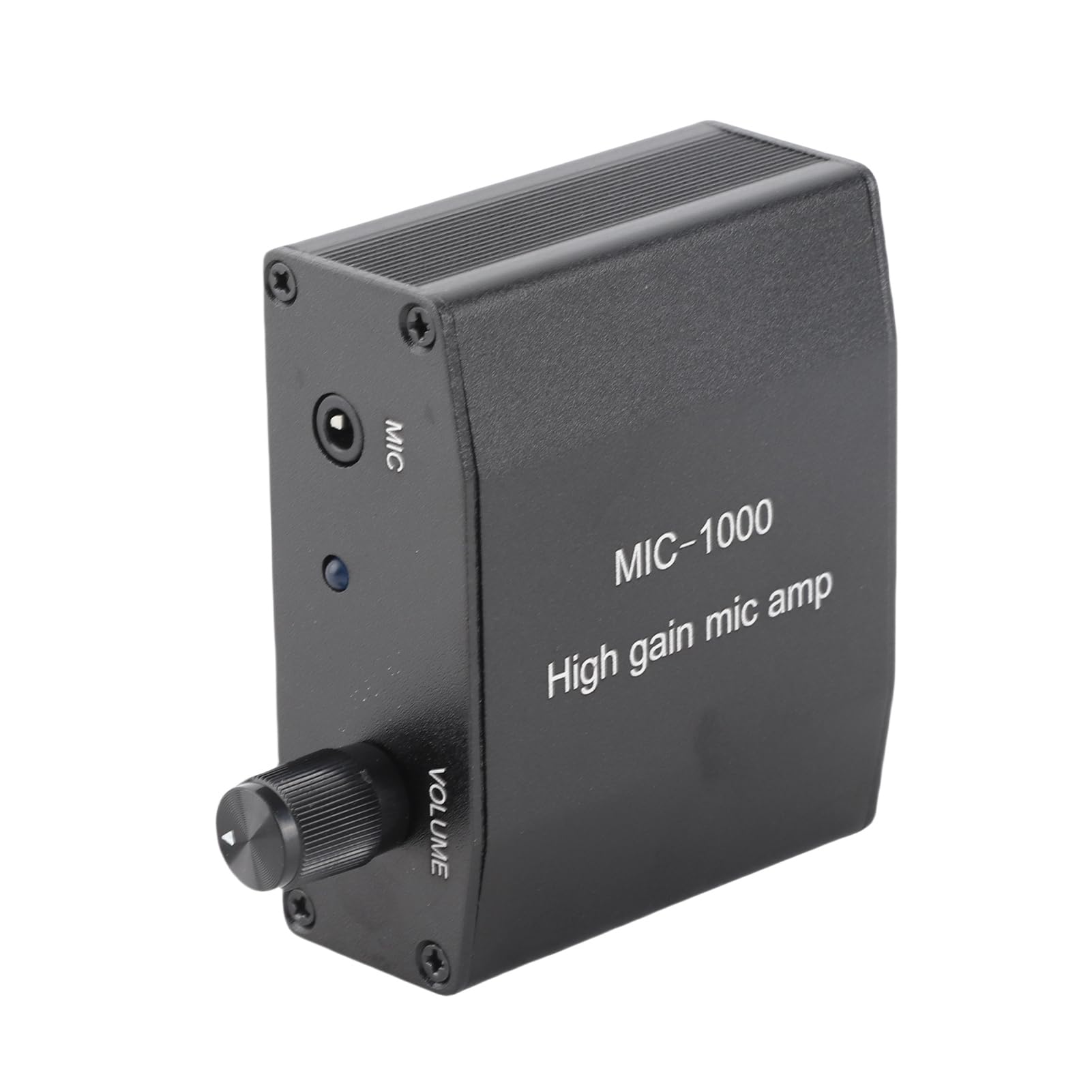 Amplificateur de Microphone, Ampli Audio Micro Haute sensibilité en Alliage D'aluminium, Contrôle de Niveau Automatique ALC D'amplification Portable 1000 Fois pour écouteurs,