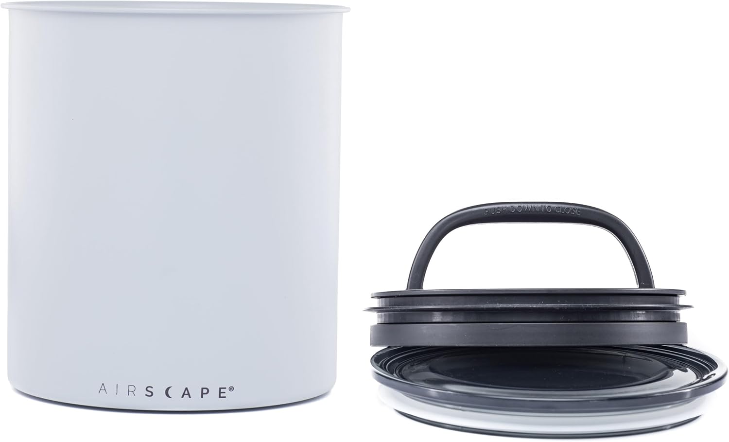 AirScape Planetary Design Kilo Coffee Storage Canister - US Patented Inner Plunger Lid Removes Excess Oxygen - DON'T buy airtight, BUY AIR-LESS - Holds 2.2 lbs Coffee Beans - (Matte Black)