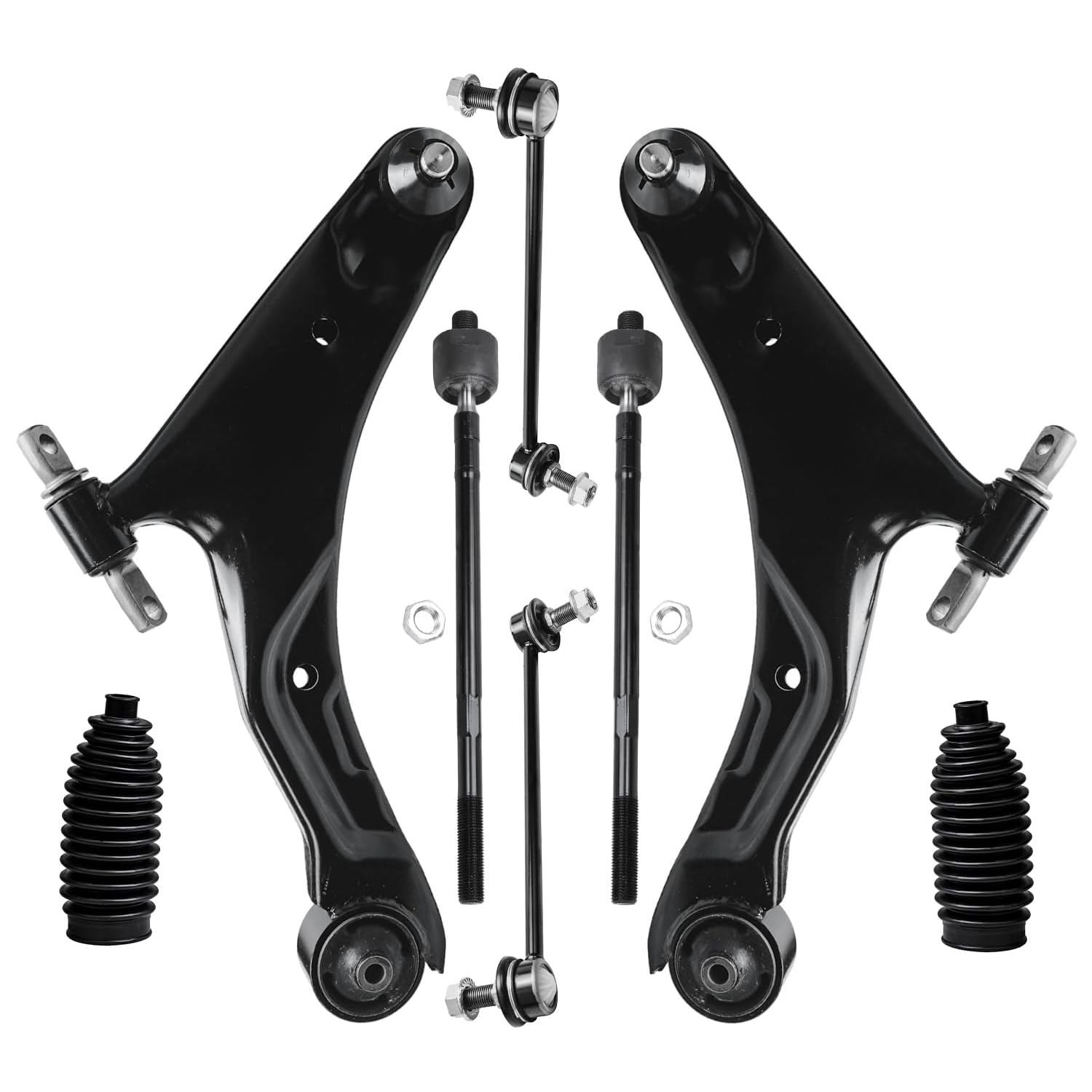Detroit Axle - 8pc Front End Control Arms Kit for 01-06 Hyundai Santa FE