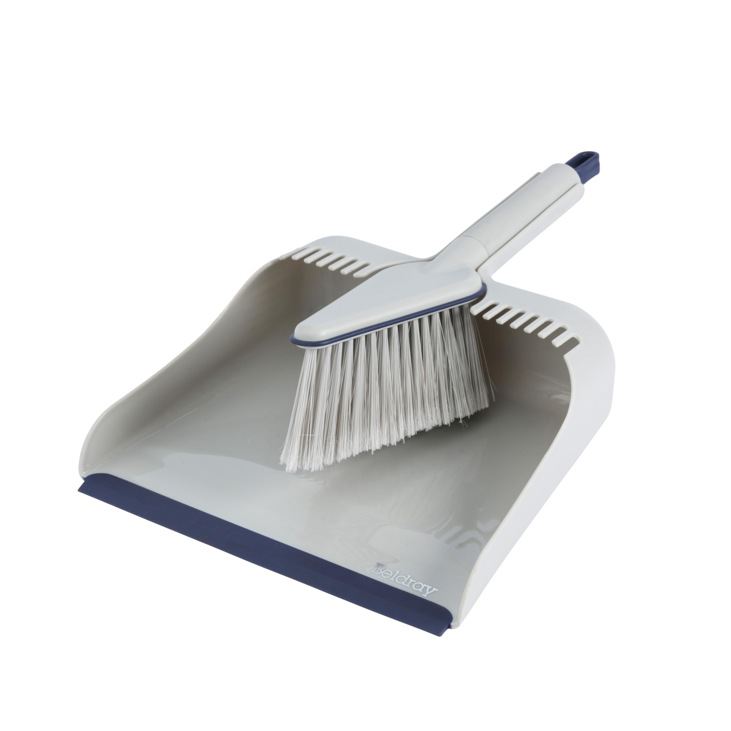 Beldray LA032760FEU7 Deep Clean Dustpan and Brush Set – Sweeping Brush with Pointed Head for Hard-to-Reach Areas, Scratch-Free Bristles, Rubber Lip for Easy Dust Collection, Built-In Bristle Comb