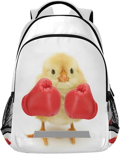 Mochila Acuarela Flor Floral Colorido Escuela Colegio Mochila Portátil Casual Daypack, M pollo amarillo animal, Mochilas Daypack