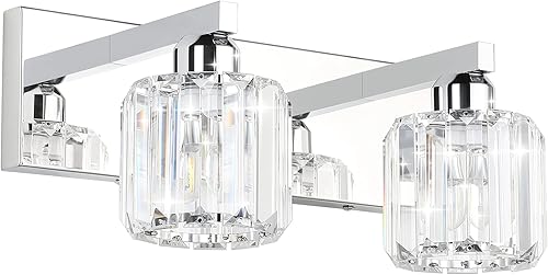 Miniatura 29 de Aipsun Accesorios de Lámparas de Tocador de Baño Lámpara de Tocador de Cristal 5 Luces Moderna de Latón Accesorios de Iluminación de Baño (Excluye